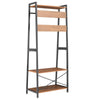 Metal Hat and Coat Stand Wooden Bench Clothes Shoe Rack Ladder Shelf 10 Hangers