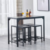 5Pcs Bar Table Stools Set 4 Bar Stools for Breakfast Pub Counter Small Apartment