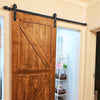 Sliding Barn Wood Door Hardware Set Steel Slide Closet Rail Track Set Kit, 6.6ft