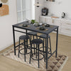 Industrial 5 Pieces Bar Table and 4 Stools Set Dining Table Chair Set Kitchen