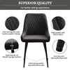 1/2 Dining Chairs Set Velvet Padded Seat Metal Legs Kitchen Chair Home Office