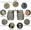 LEVEL 50L Waterproof Bike Motorcycle Rear Rack Bag Bicycle Canvas Saddle Bag