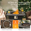 50000BTU Square Propane Firepit w/High-temp Resistant Tabletop Gas FirePit Table
