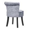 Crushed Velvet Padded Vanity Chair Bedroom Dressing Table Stool Retro Side Chair