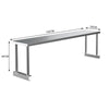 Commercial Kitchen Stainless Steel Single/Double Tiers Overshelf For Prep Tables