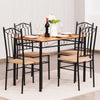 5PCS Dining Table & Chair Set Breakfast Bar Kitchen Furniture with Padded Seat