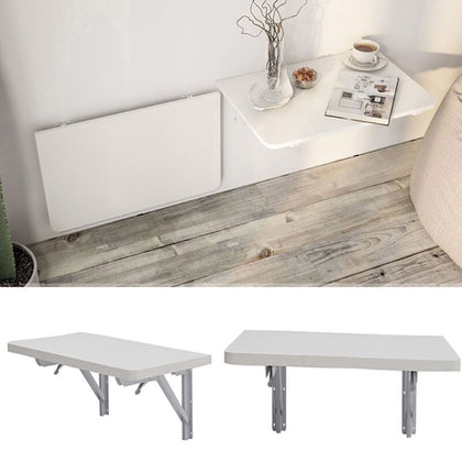 Multifunctional Wall-mounted Folding Computer Desk Balcony Wooden Laptop Table