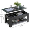 Coffee Table With Storage Lift Top Up Drawer Shelf Wooden Living Room Furniture