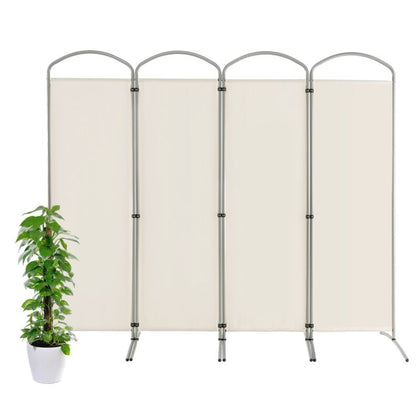 4-Panel Room Divider 188cm Folding Privacy Screen Portable Wall Divider for Home