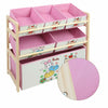 Children Kids Toy Storage Unit Playroom Shelf Organizer Rack 6 Fabric Boxes