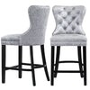 Upholstered Tufted Dining Chair Hourglass/Rolled Backrest Kitchen Side Chairs