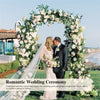 2.4M Metal Garden Arch Wedding Backdrop with Graceful Curve for Climbing Plants