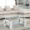 Glass Coffee Table With Storage Modern Living Room Furniture Tea Coffee Table