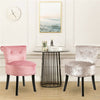 UK Velvet Vanity Stool Backrest Stool Dressing Table Chair Makeup Dorm Apartment