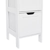 White Tall Bathroom Cabinet with Drawers Display Shelf Cupboard Storage Unit