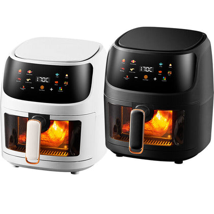 Large 8L Air Fryer Touch Screen Smart Healthy Cooker Oven Window Visible 2400W