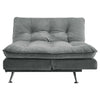 Velvet Sofa Bed Adjustable Couch Click-Clack Recliner Soft Double Sleeper Chairs
