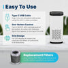 Mini HEPA USB Powered Air Purifier Low Noise Portable for In-Car and Desktop