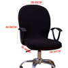 Swivel Computer Chair Cover Stretch Home Office Chair Protector Seat Cover Decor