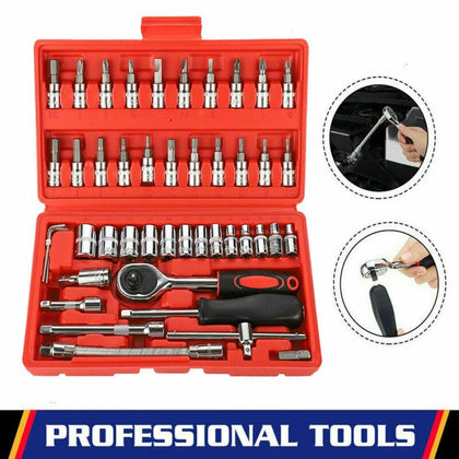 46Pc Metric Socket Set 1/4
