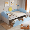 3FT Kids Toddler Bed Single Bed Storage Bed Frame Daybed with 2 Drawers NS