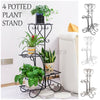 4 Tier Metal Plant Stand Display Shelf Pot Home Garden Holder Indoor Outdoor UK