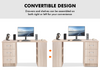 Large Computer Desk With Shelves & Drawers PC Writing Study Table Home Office