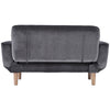 Small Upholstered Sofa Bed Sleeper Recliner Loveseat 2Seater Couch Sofabed Grey