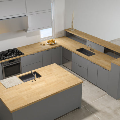 Solid Oak Worktop, Real Wood Worktops, Counter Top Kitchen Breakfast Bar Island