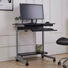 PC Computer Desk Writing Study Table Office Home Workstation on Wheels Furniture
