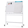 Rolling White Board Reversible Dry Erase Board Height Adjustable Whiteboard