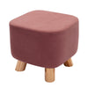 Small Square/Round Footstool Pouffe Sofa Stool Chair Velvet Fabric Padded Seat