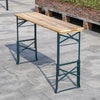 Adjustable Bar Table Beer Table Foldable Wooden Garden Outdoor Camping Table