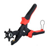 New Revolving Leather Hole Punch Pliers Puncher Leather Cut Belt Eyelet 6 Sizes