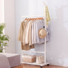 Clothes Rail Rack Wooden Garment Coat Stand Hanging Storage Organizer On Wheels