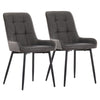 2X Grey Faux Leather Dining Chairs Restaurant Chair Furniture Modern