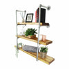 Shelving Unit Wall Mounted Industrial Metal Silver Steel Pipe Ladder Effect