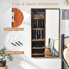 Wall-mounted Jewelry Storage Cabinet Sliding Door Jewelry Armoire W/ Mirror
