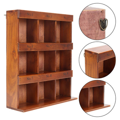Wooden 9 Cube Storage Unit Display Rack Wall Hanging Desktop Cabinet Shelf Box