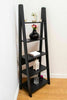 TAD | Riva Scandinavian Retro Ladder Bookcase Shelving Shelf Unit Black 5 Tier