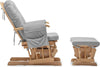 ONPNO Replacement Velvet Cushions 5PCS Set for Glider Rocking Chair and Stool