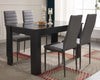 Wooden Dining Table and Chairs 4 / 6 Set Pu Leather Seat Kitchen Room Furniture