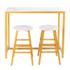 Modern Dining Table Breakfast Bar Table and Stools Chairs Kitchen Furniture Set