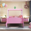 3FT Princess Carriage Kids Toddler Bed Single Car Bed Pink 90*190cm for Girls NS