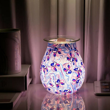 Aroma Electric Wax Melt Burner Firework Glass Lamp Night Light Diffuser Warmer