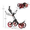 4 Wheel Golf Trolley Lightweight Folding Golfs Push Pull Cart with Umbrella
