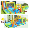 Bounce Castle House Multifunction Inflatable Bouncy Playhouse w/Trampoline Slide