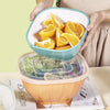 4Pcs Square Salad Bowl Plastic Cereal Bowl Reusable Snack Bowl with Lid brTir