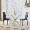 90x90 Round Table and Chairs Round Glass Table with Chairs Dining Table Set