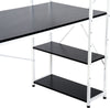 Computer Desk PC Workstation Laptop Table w/4-tier Open Bookshelf Home Office